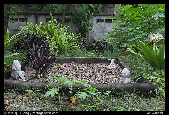 Grave in muslim cemetery, Ko Phi-Phi Don. Krabi Province, Thailand (color)