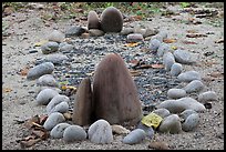 Grave marked with just stones, Ko Phi Phi. Krabi Province, Thailand ( color)