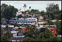 Village and mosque from above, Ko Phi-Phi Don. Krabi Province, Thailand ( color)