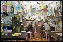 Pad Thai restaurant festoned with customer notes, Phi-Phi island. Krabi Province, Thailand