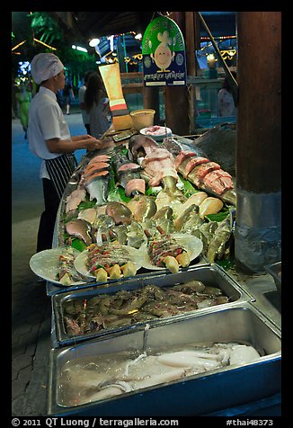 Seafood restaurant, Ko Phi-Phi island. Krabi Province, Thailand (color)