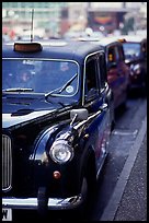 Black London taxis. London, England, United Kingdom (color)