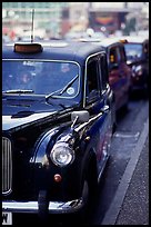 Black London taxis. London, England, United Kingdom (color)