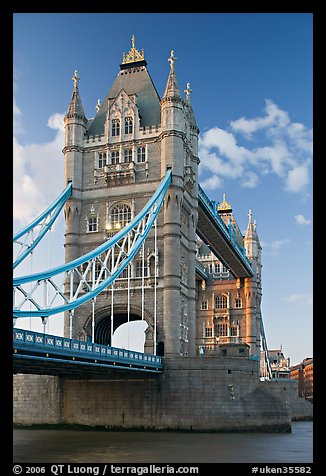 Tower Bridge from below. London, England, United Kingdom