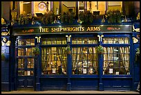 Pub The Shipwrights Arms at night. London, England, United Kingdom (color)