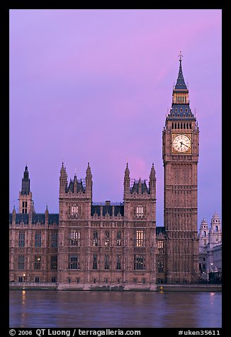 Big Ben tower, palace of Westminster, dawn. London, England, United Kingdom