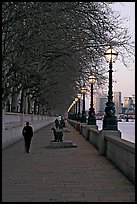 Riverfront promenade. London, England, United Kingdom