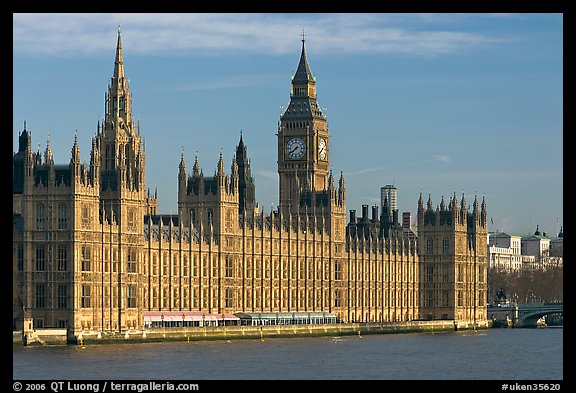 Westminster Palace, early morning. London, England, United Kingdom (color)