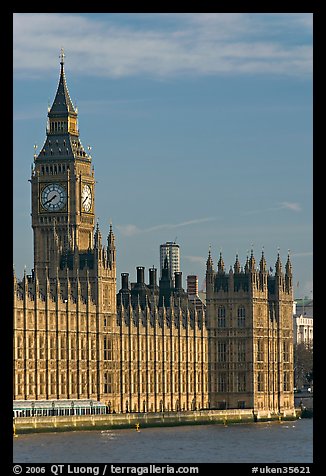 Houses of Parliament and Clock Tower, morning. London, England, United Kingdom