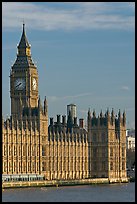 Houses of Parliament and Clock Tower, morning. London, England, United Kingdom ( color)