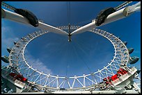 London Eye and support beams seen from the base. London, England, United Kingdom ( color)