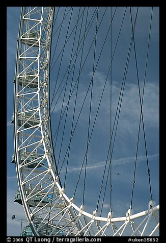 Detail of the Millennium Wheel. London, England, United Kingdom