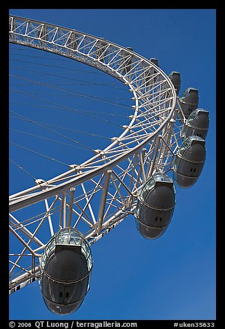 Capsules of the London Eye. London, England, United Kingdom (color)