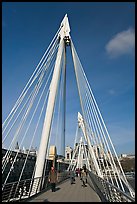 Golden Jubilee Bridge. London, England, United Kingdom (color)