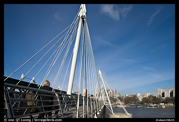 Golden Jubilee Bridge. London, England, United Kingdom (color)