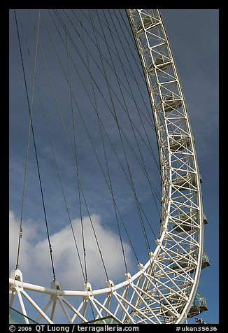 Detail of the London Eye. London, England, United Kingdom