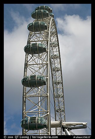 Capsules of the Millennium Wheel. London, England, United Kingdom (color)