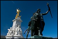 Statues in front of Buckingham Palace. London, England, United Kingdom