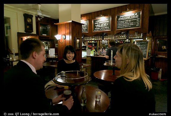 Downstairs room of the pub Westmister Arms. London, England, United Kingdom (color)