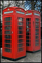 Two red phone boxes. London, England, United Kingdom