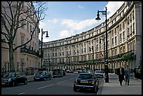 Street and townhouses crescent. London, England, United Kingdom