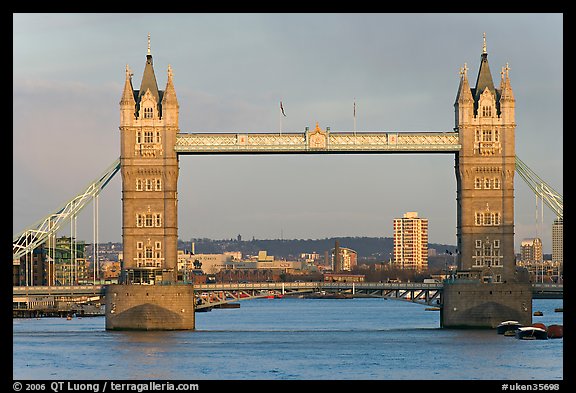 Tower Bridge, late afternoon. London, England, United Kingdom (color)