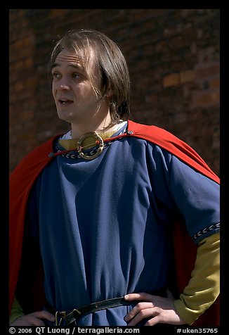 Actor in period costume, Tower of London. London, England, United Kingdom