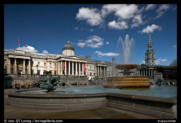 Trafalgar Square. London, England, United Kingdom (color)