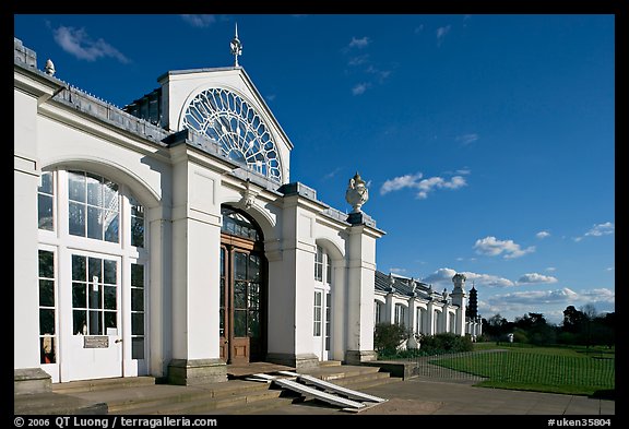Temperate House, the largest Victorian glasshouse in existence. Kew Royal Botanical Gardens,  London, England, United Kingdom (color)