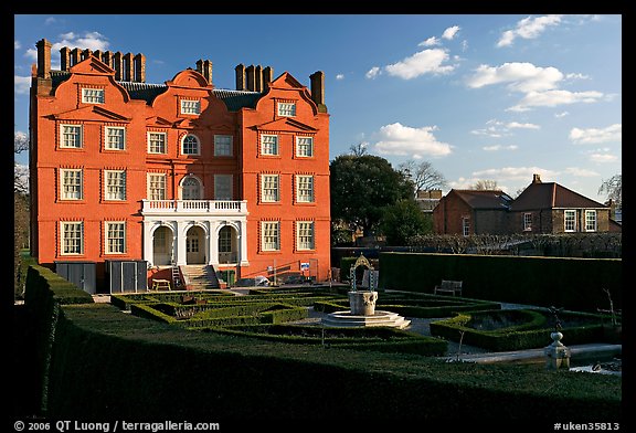 Kew Palace, late afternoon. Kew Royal Botanical Gardens,  London, England, United Kingdom (color)