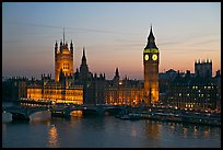 Westminster Palace at sunset. London, England, United Kingdom ( color)