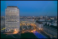 Plaza south of the London Eye at dusk. London, England, United Kingdom ( color)