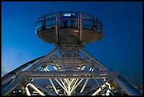 London Eye capsule at night. London, England, United Kingdom ( color)
