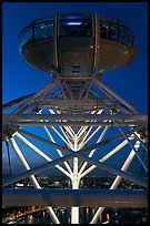 Millenium Wheel capsule at night. London, England, United Kingdom