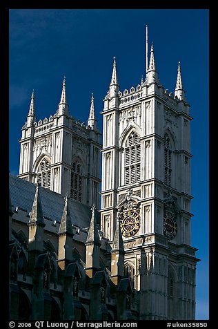 Towers of Westminster Abbey. London, England, United Kingdom