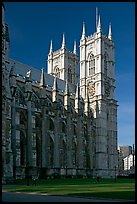 Westminster Abbey from the side, morning. London, England, United Kingdom