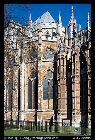 Westminster Abbey, rear view. London, England, United Kingdom (color)