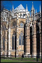 Westminster Abbey, rear view. London, England, United Kingdom