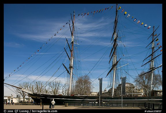 Cutty Sark in her dry dock. Greenwich, London, England, United Kingdom