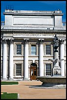 Classical facade in Old Royal Naval College. Greenwich, London, England, United Kingdom ( color)