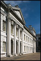 Facade in the Grand Square of the Greenwich Hospital. Greenwich, London, England, United Kingdom (color)