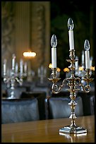 Chandeliers in the Painted Hall of Old Royal Naval College. Greenwich, London, England, United Kingdom (color)