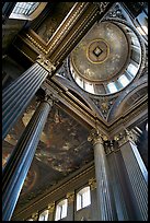 Columns and entrance of Painted Hall of Greenwich Hospital. Greenwich, London, England, United Kingdom ( color)
