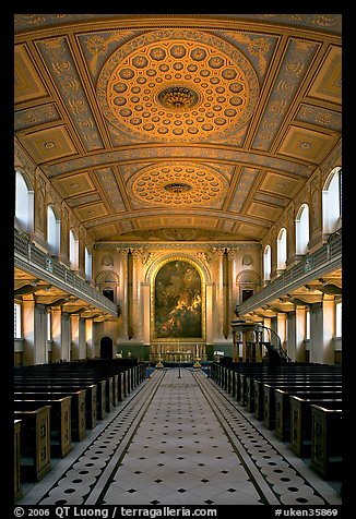 Chapel, Old Royal Naval College. Greenwich, London, England, United Kingdom (color)