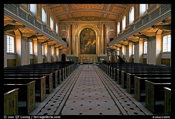 Chapel, Greenwich Hospital. Greenwich, London, England, United Kingdom (color)