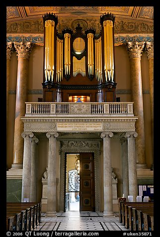 Organ in the chapel, Old Royal Naval College. Greenwich, London, England, United Kingdom