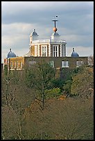 Flamsteed House with the Red Time Ball. Greenwich, London, England, United Kingdom (color)