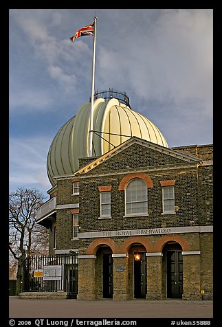 Royal Greenwich Observatory, late afternoon. Greenwich, London, England, United Kingdom (color)