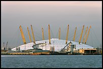 Millenium Dome at sunset. Greenwich, London, England, United Kingdom (color)