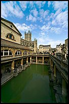 Main Pool of the Roman Bath. Bath, Somerset, England, United Kingdom (color)